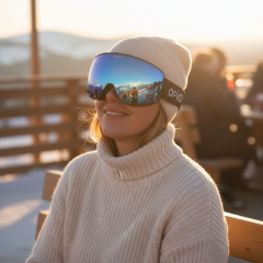 Smučarska očala Crullé Win Slope C2 - Fotografija z informativnim prikazom očal je ustvarjena z umetno inteligenco.