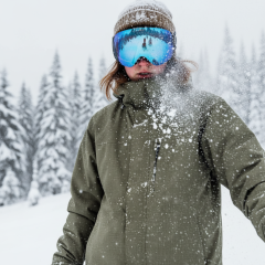 Smučarska očala Crullé Win Ski C2 - Fotografija z informativnim prikazom očal je ustvarjena z umetno inteligenco.