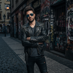 Ray-Ban Aviator Large Metal RB3025 - 001/3F - La foto è solamente a scopo illustrativo ed è stata generata da intelligenza artificiale.