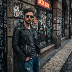 Ray-Ban Round Metal RB3447N 001 - La foto è solamente a scopo illustrativo ed è stata generata da intelligenza artificiale.