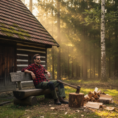 Occhiali da sole Ray-Ban RB3016 - W0365 - La foto è solamente a scopo illustrativo ed è stata generata da intelligenza artificiale.