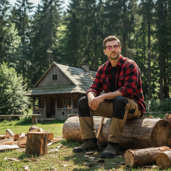 Ray-Ban Clubmaster RB3016 990/7O - La foto è solamente a scopo illustrativo ed è stata generata da intelligenza artificiale.