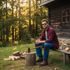 Ray-Ban Round Metal RB3447 9001A5 - La foto è solamente a scopo illustrativo ed è stata generata da intelligenza artificiale.