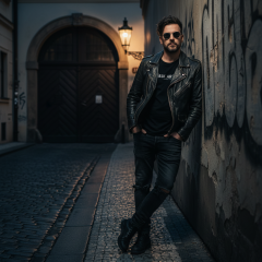 Ray-Ban Round Metal RB3447 9198B1 - La foto è solamente a scopo illustrativo ed è stata generata da intelligenza artificiale.