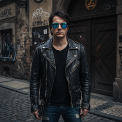 Ray-Ban RB3025 - 112/4L AVIATOR LARGE METAL - Fotografija z informativnim prikazom očal je ustvarjena z umetno inteligenco.