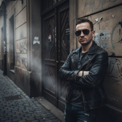 Ray-Ban Aviator Large Metal RB3025 002/48 - Fotografija z informativnim prikazom očal je ustvarjena z umetno inteligenco.