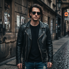 Ray-Ban Clubmaster Metal RB3716 186/R5 - La foto è solamente a scopo illustrativo ed è stata generata da intelligenza artificiale.