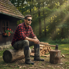 Ray-Ban Wayfarer Folding Classic RB4105 601S - La foto è solamente a scopo illustrativo ed è stata generata da intelligenza artificiale.