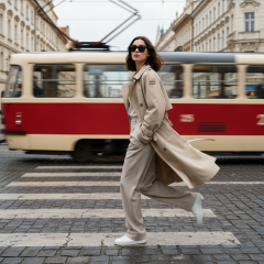 Ray-Ban Wayfarer Folding Classic RB4105 601S - La foto è solamente a scopo illustrativo ed è stata generata da intelligenza artificiale.