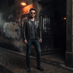 Occhiali da sole Ray-Ban Aviator Cockpit RB3362 - 001 - La foto è solamente a scopo illustrativo ed è stata generata da intelligenza artificiale.