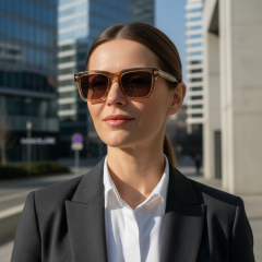 Hugo Boss Boss 1442/S 12J/70 - Fotografija s informativnim prikazom naočala kreirana je pomoću umjetne inteligencije.