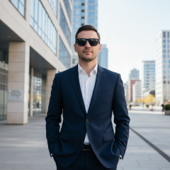 Hugo Boss Boss 0921/S 807/IR - Fotografija s informativnim prikazom naočala kreirana je pomoću umjetne inteligencije.