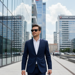 Hugo Boss Boss 1317/S 284/IR - La foto è solamente a scopo illustrativo ed è stata generata da intelligenza artificiale.