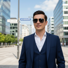 Hugo Boss Boss 1461/S PEF/IB - La foto è solamente a scopo illustrativo ed è stata generata da intelligenza artificiale.