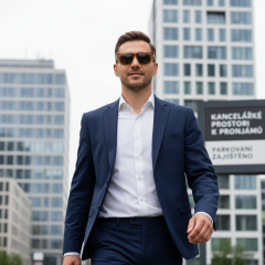 Hugo Boss Boss 1442/S 12J/70 - Fotografija s informativnim prikazom naočala kreirana je pomoću umjetne inteligencije.