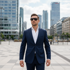 Hugo Boss Boss 1507/S 807/HA - Fotografija s informativnim prikazom naočala kreirana je pomoću umjetne inteligencije.