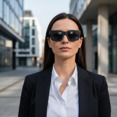 Hugo Boss Boss 1501/S INA/KU - Fotografija s informativnim prikazom naočala kreirana je pomoću umjetne inteligencije.