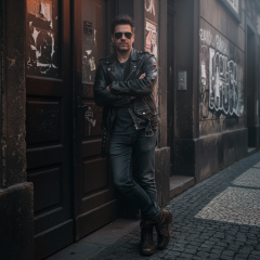 Sončna očala Ray-Ban Aviator Cockpit RB3362 - 004 - Fotografija z informativnim prikazom očal je ustvarjena z umetno inteligenco.