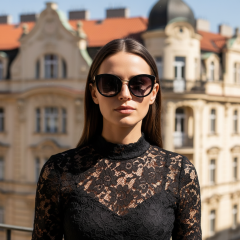 Dolce & Gabbana DG4268 501/8G - Fotografija z informativnim prikazom očal je ustvarjena z umetno inteligenco.