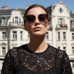 Dolce & Gabbana DG2279 02/8G - Fotografija z informativnim prikazom očal je ustvarjena z umetno inteligenco.