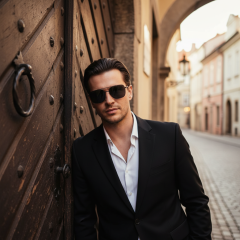 Dolce & Gabbana DG2310 01/87 - Fotografija z informativnim prikazom očal je ustvarjena z umetno inteligenco.