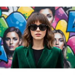 Gucci GG0024S 001 - Fotografija z informativnim prikazom očal je ustvarjena z umetno inteligenco.