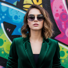 Gucci GG0061S-001 - Fotografija s informativnim prikazom naočala kreirana je pomoću umjetne inteligencije.