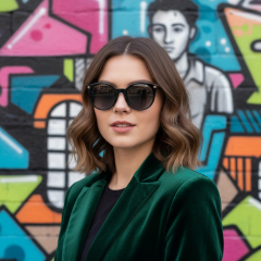 Gucci GG0091S 001 - Fotografija z informativnim prikazom očal je ustvarjena z umetno inteligenco.