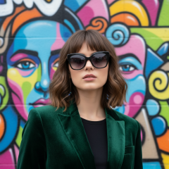 Gucci GG0459S 001 - Fotografija s informativnim prikazom naočala kreirana je pomoću umjetne inteligencije.