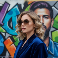 Gucci GG0879S-002 - Fotografija s informativnim prikazom naočala kreirana je pomoću umjetne inteligencije.