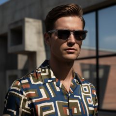 Gucci GG0010S-004 - Fotografija s informativnim prikazom naočala kreirana je pomoću umjetne inteligencije.