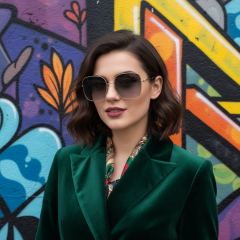 Gucci GG0879S-001 - Fotografija s informativnim prikazom naočala kreirana je pomoću umjetne inteligencije.