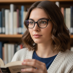 Vogue VO5356 W44 - Fotografija z informativnim prikazom očal je ustvarjena z umetno inteligenco.