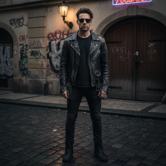 Ray-Ban Clubmaster RB3016 1305B1 - La foto è solamente a scopo illustrativo ed è stata generata da intelligenza artificiale.