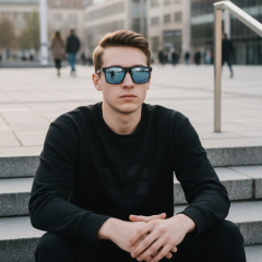 Hugo Boss HG 1069/S PJP/3J - Fotografija z informativnim prikazom očal je ustvarjena z umetno inteligenco.