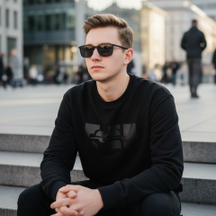 Hugo Boss HG 1097 807 - Fotografija z informativnim prikazom očal je ustvarjena z umetno inteligenco.