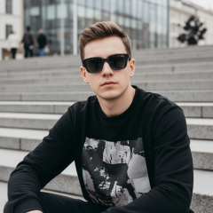 Hugo Boss HG 1157/S 807/IR - La foto è solamente a scopo illustrativo ed è stata generata da intelligenza artificiale.