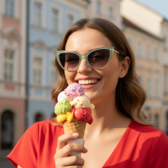 Love Moschino MOL062/S 1ED/HA - Fotografija z informativnim prikazom očal je ustvarjena z umetno inteligenco.